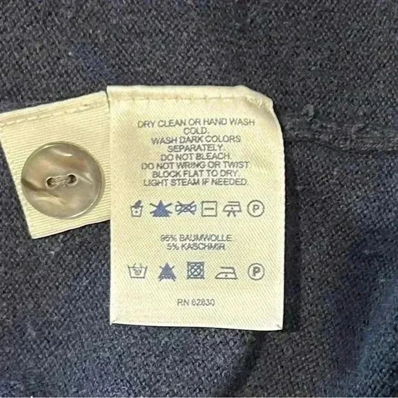 Lands' End Women Cardigan Size MP Blue V Neck Button Up Long Sleeve Pockets - Picture 8 of 9